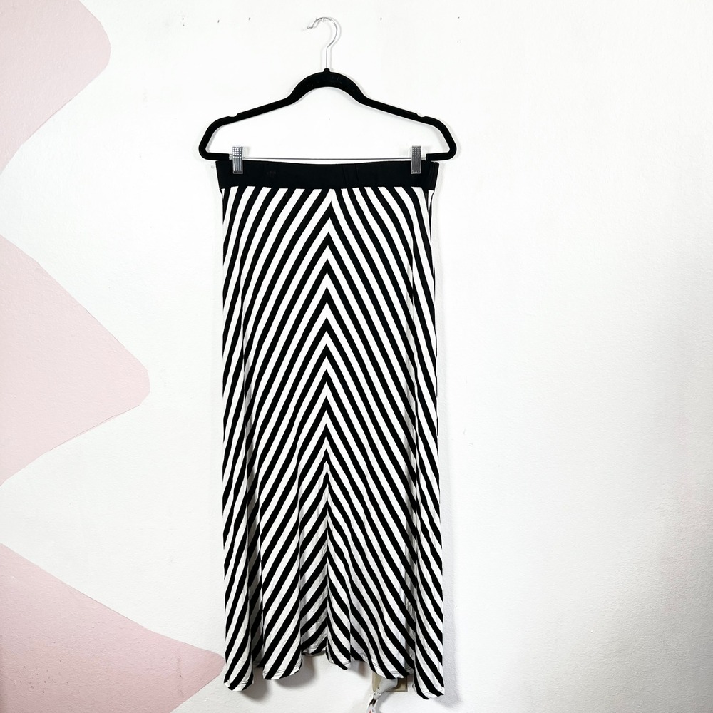90s Y2K Vintage Chevron Maxi Skirt Sz Large Indie‎ Sleaze Grunge 2000s
